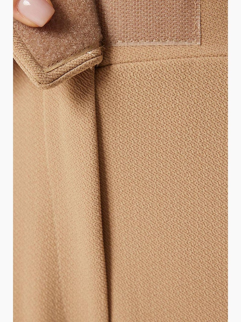 Pantalon palazzo taille haute texturé istanbul Beige clair - Kiabi