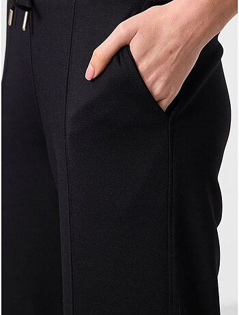 Pantalon palazzo texturé à jambes larges avec cordon de serrage à la taille tommy
