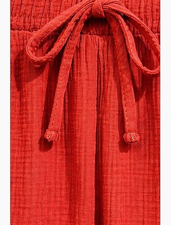 Pantalon palazzo texturé taille haute mixray