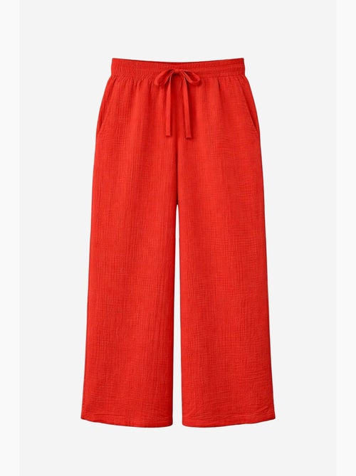 Pantalon palazzo texturé taille haute mixray - Kiabi Pantalon palazzo texturé taille haute mixray - Kiabi