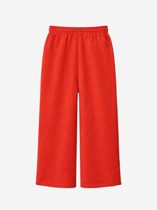 Pantalon palazzo texturé taille haute mixray - Kiabi Pantalon palazzo texturé taille haute mixray - Kiabi