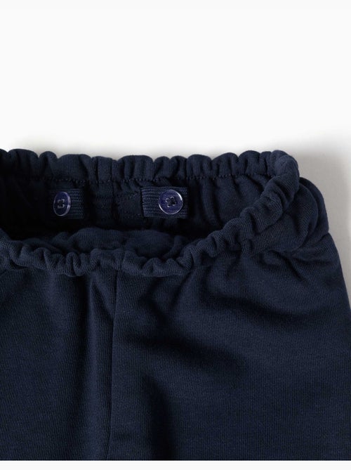 Pantalon paperbag en molleton avec nœud décoratif - Kiabi
