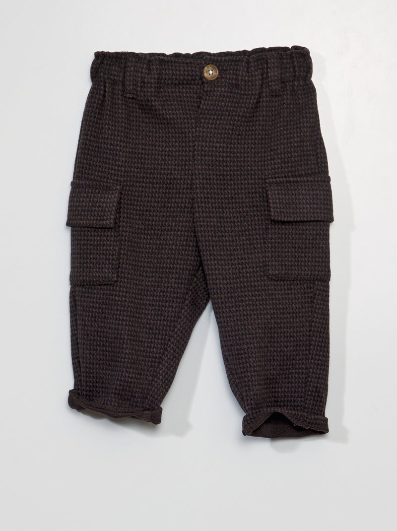 Pantalon paperbag Marron - Kiabi