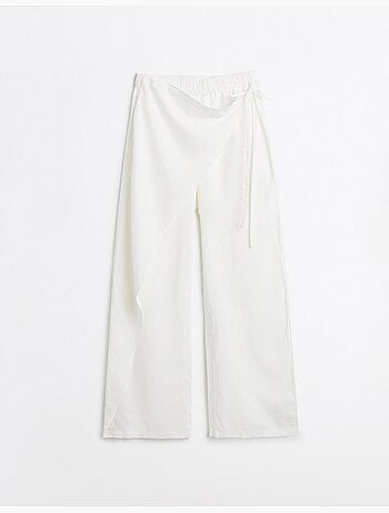 Pantalon pareo en lin, mo fashion