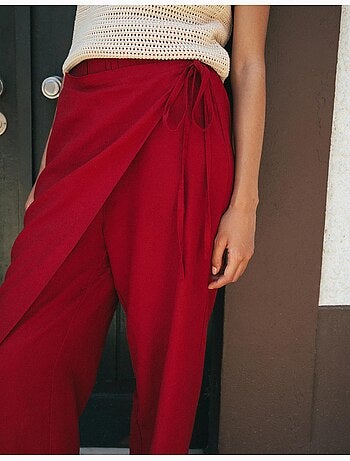 Pantalon pareo en lin, mo fashion