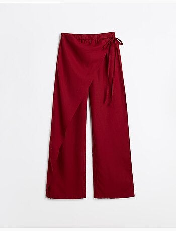 Pantalon pareo en lin, mo fashion