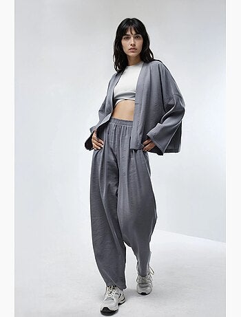 Pantalon plissé à jambes larges busem