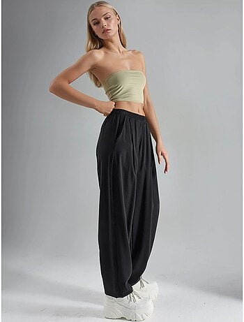 Pantalon plissé à jambes larges busem