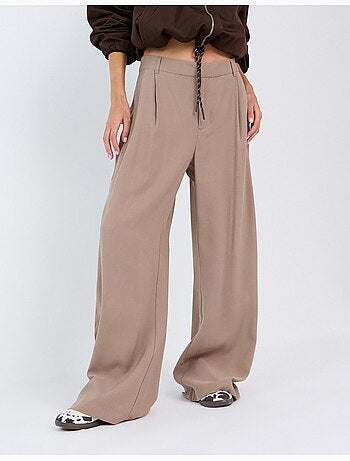 Pantalon plissé élégant, mo fashion