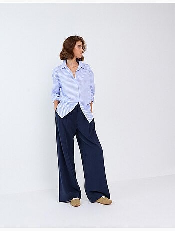 Pantalon plissé élégant, mo fashion
