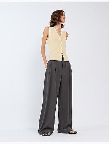 Pantalon plissé élégant, mo fashion