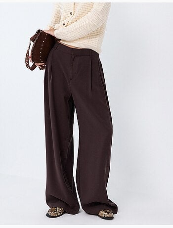 Pantalon plissé élégant, mo fashion