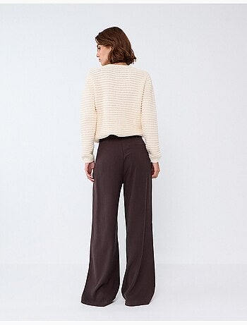 Pantalon plissé élégant, mo fashion