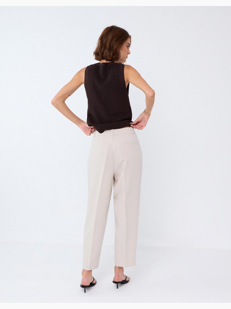 Pantalon plissé, mo fashion Beige - Kiabi