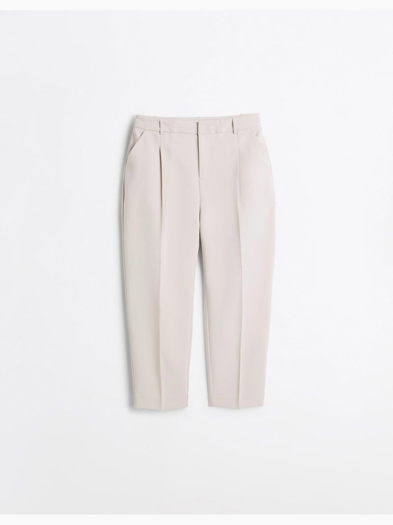Pantalon plissé, mo fashion Beige - Kiabi