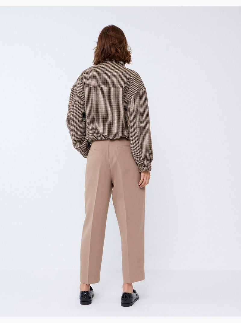 Pantalon plissé, mo fashion Beige - Kiabi