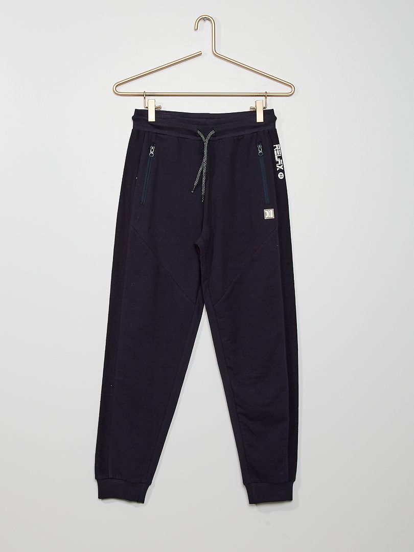 Pantalon poches zippées bleu marine - Kiabi