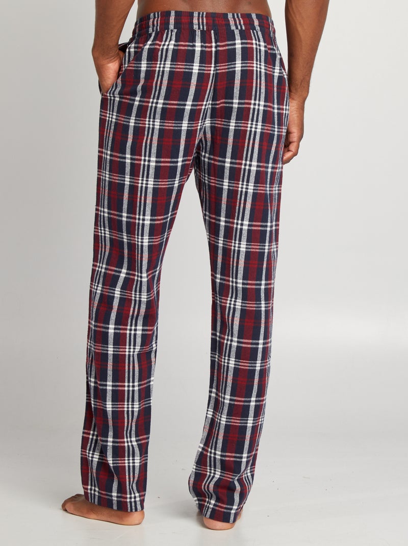 Pantalon pyjama en flanelle Rouge - Kiabi