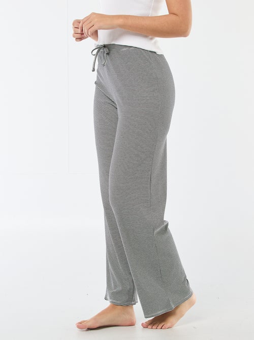 Pantalon pyjama en maille stretch - Kiabi