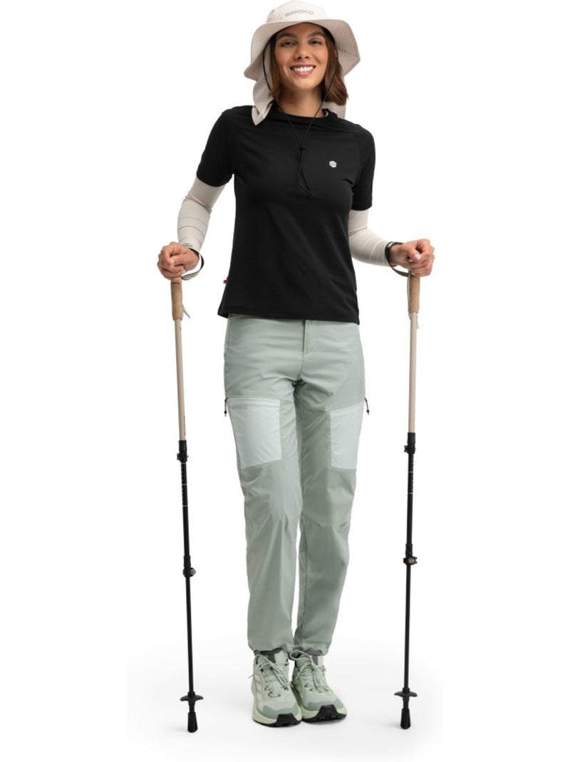 Pantalon randonnée léger femme randonnée femme vortex Vert - Kiabi