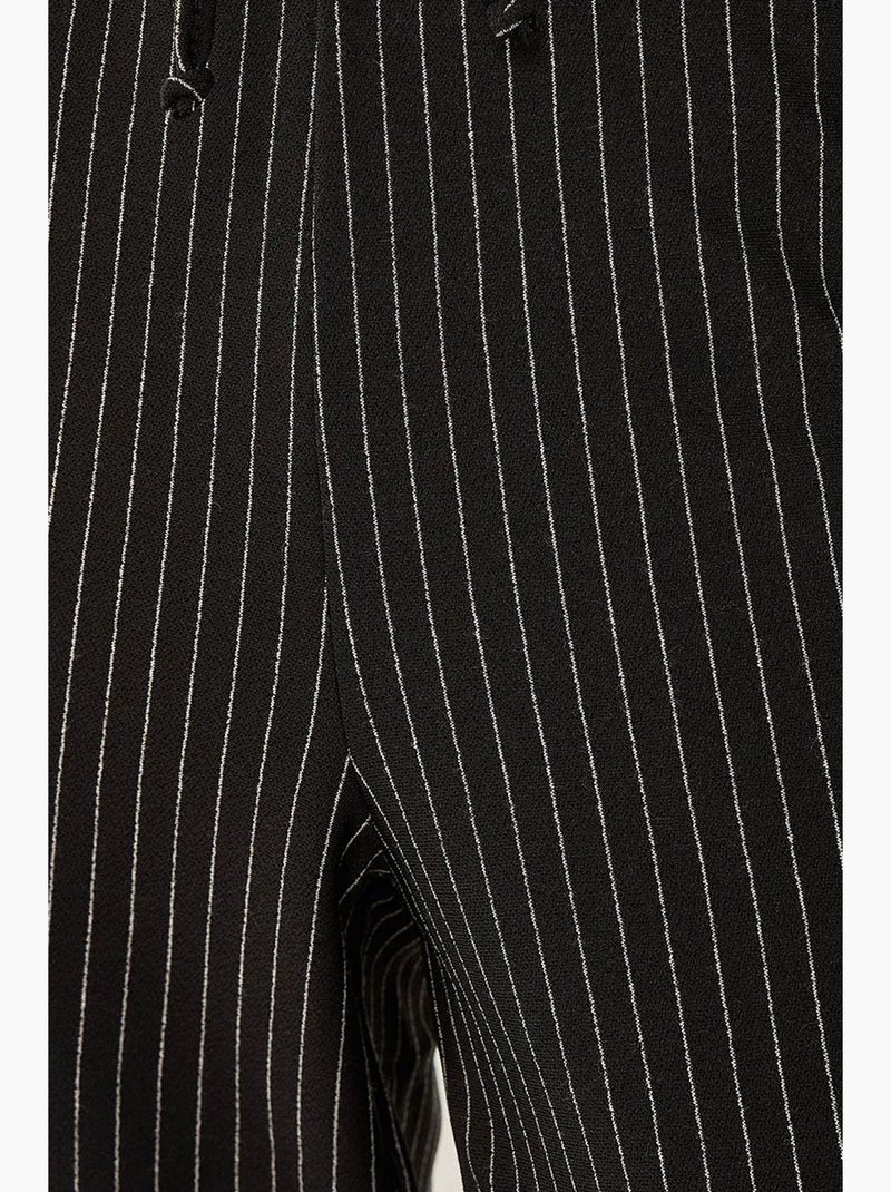 Pantalon rayé à taille élastique hiccup Noir - Kiabi