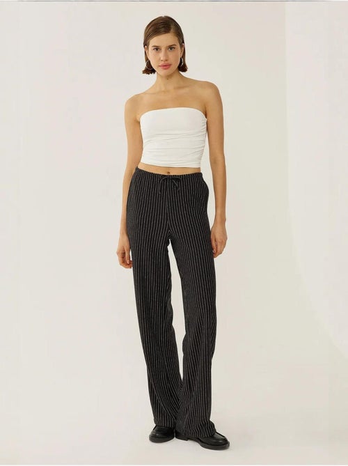 Pantalon rayé à taille élastique - Kiabi Pantalon rayé à taille élastique - Kiabi