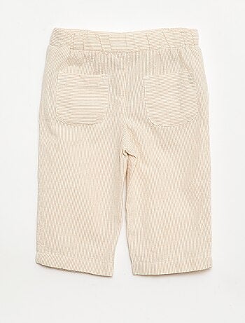 Pantalon vichy en seersucker