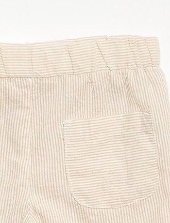 Pantalon vichy en seersucker