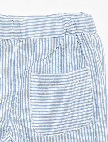 Pantalon vichy en seersucker