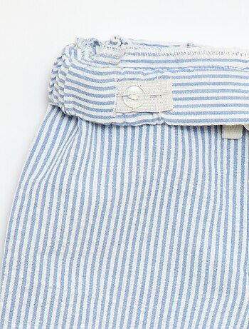 Pantalon vichy en seersucker