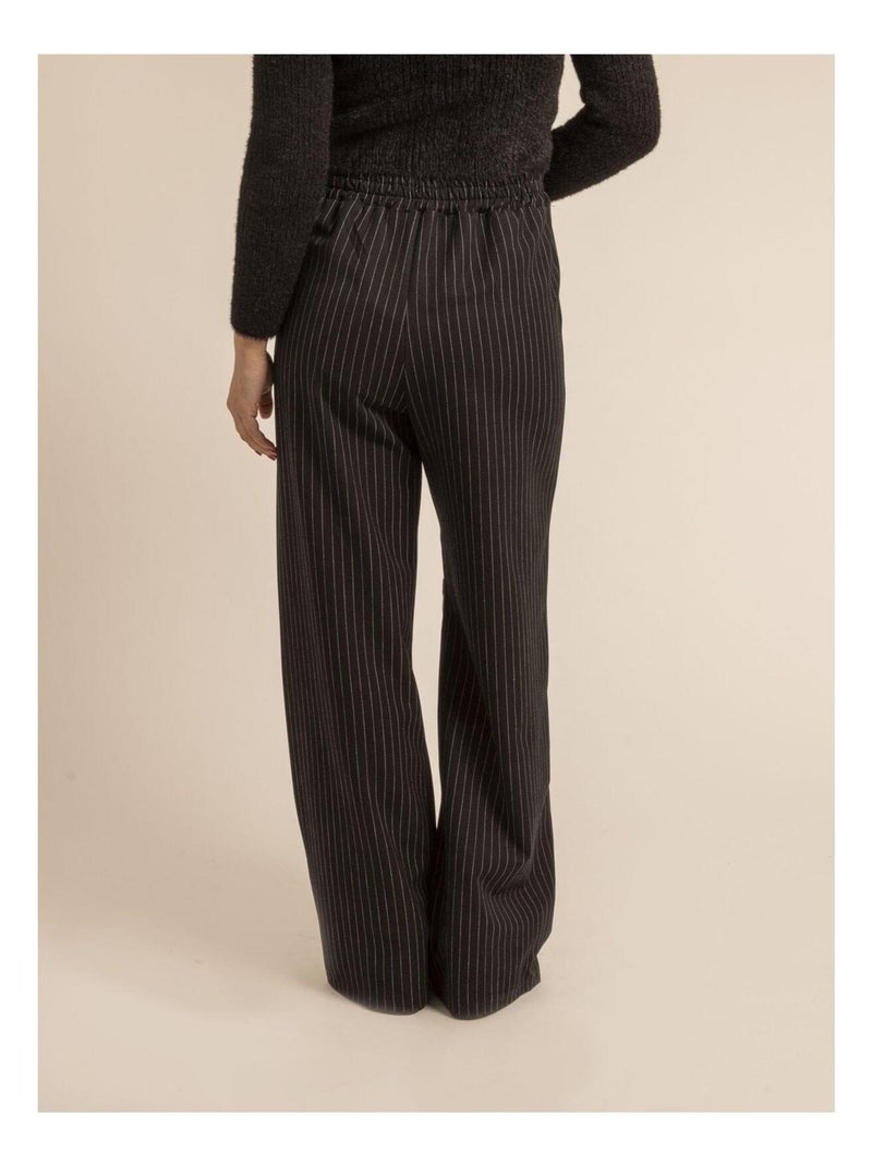 Pantalon rayures erimelle Noir - Kiabi