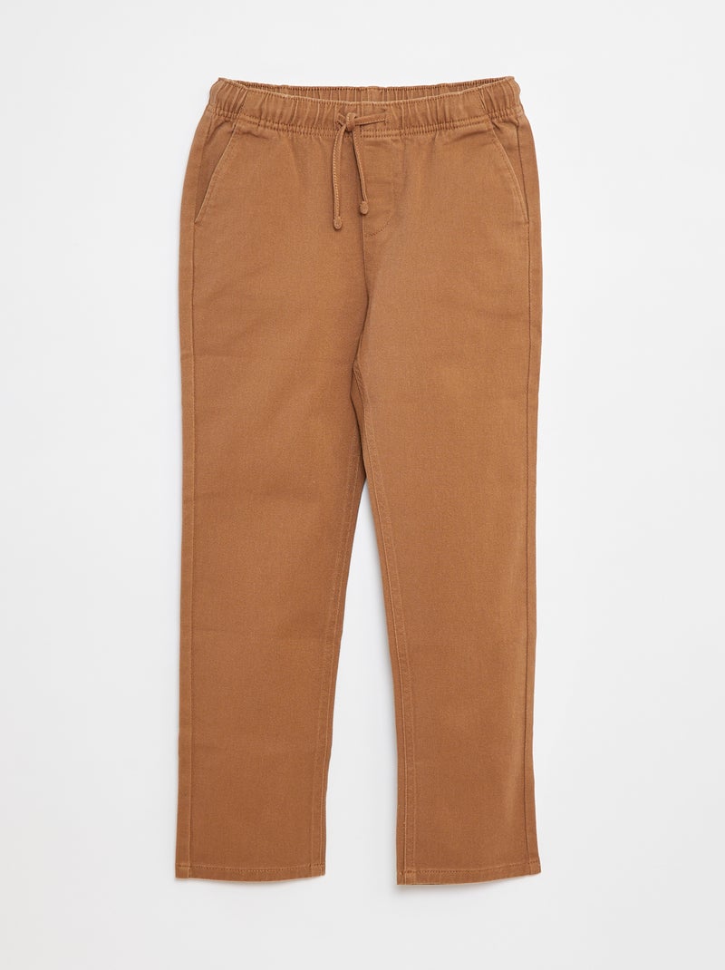 Pantalon regular - Coupe + confortable Beige - Kiabi