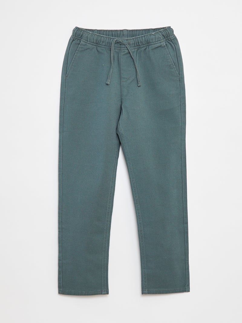 Pantalon regular - Coupe + confortable Vert - Kiabi