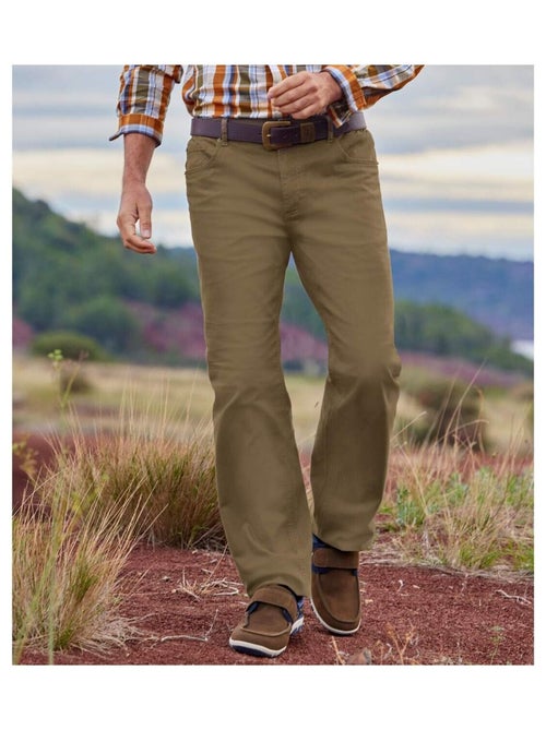 Pantalon Regular à Taille Semi-Élastiquée   - ATLAS FOR MEN - Kiabi