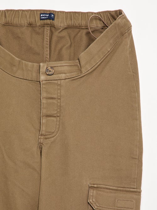 Pantalon regular avec poches à rabat - collection facile à enfiler - Kiabi