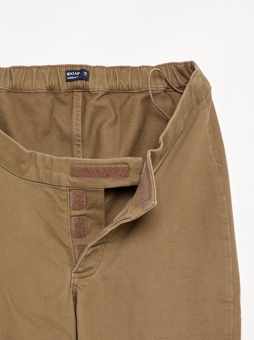 Pantalon regular avec poches à rabat - collection facile à enfiler - Kiabi