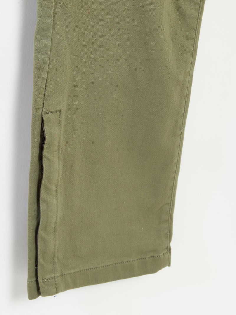 Pantalon regular avec poches à rabat - collection facile à enfiler Vert - Kiabi