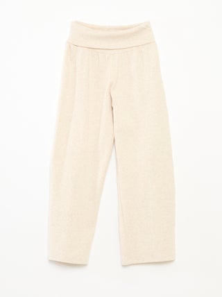 Pantalon regular avec taille élastiquée