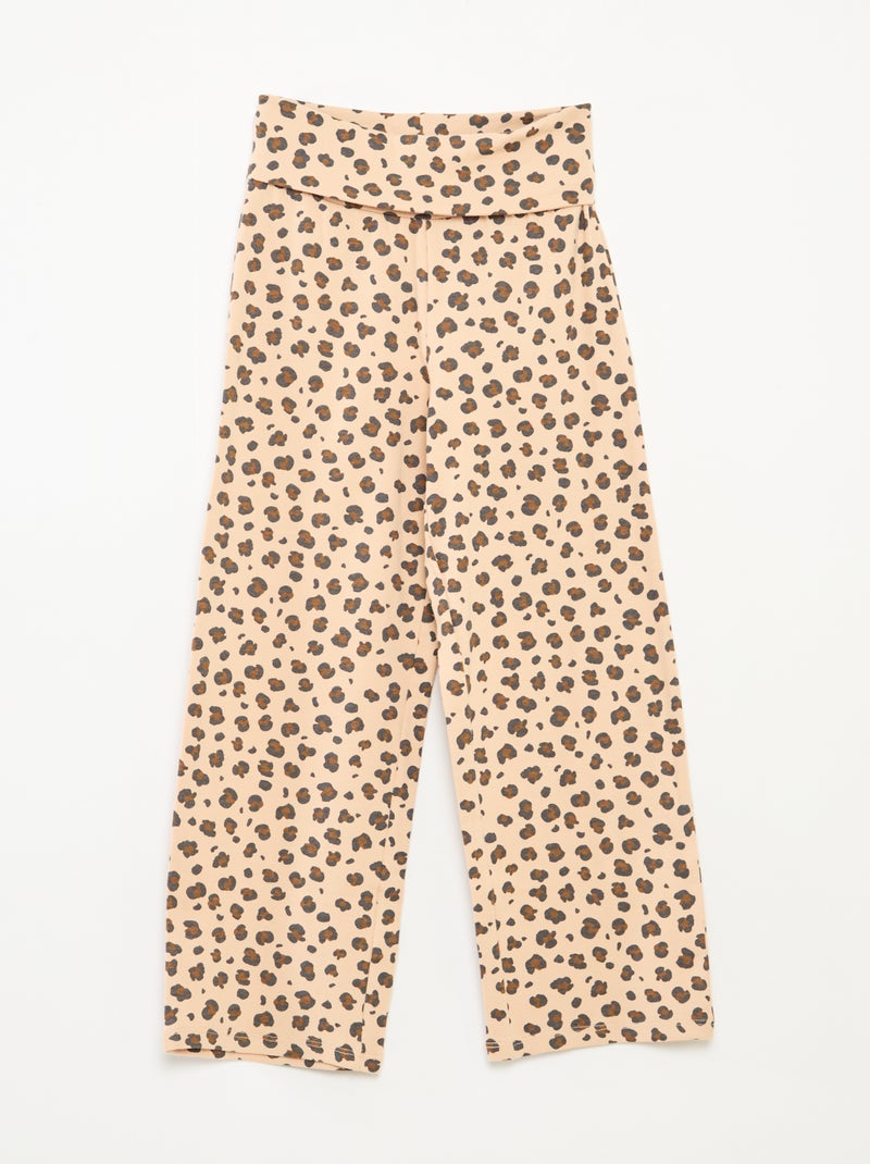 Pantalon regular avec taille élastiquée Léopard - Kiabi