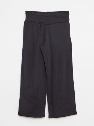 Pantalon regular avec taille élastiquée