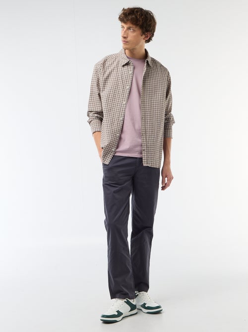 Pantalon regular en twill - Kiabi