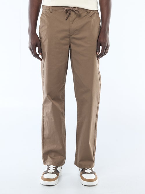 Pantalon regular en twill - Kiabi