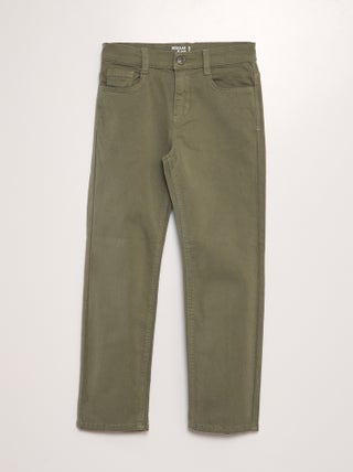 Pantalon regular en twill