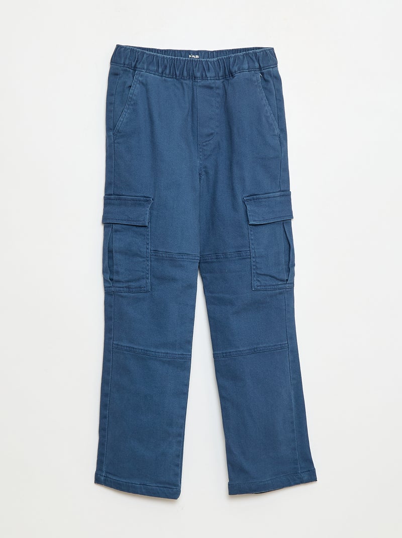 Pantalon regular multipoche Bleu - Kiabi