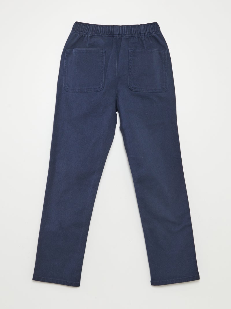 Pantalon regular uni Bleu marine - Kiabi