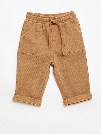 Pantalon relax en maille piquée