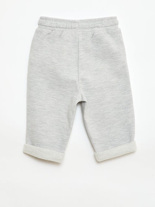 Pantalon relax en maille piquée - Kiabi