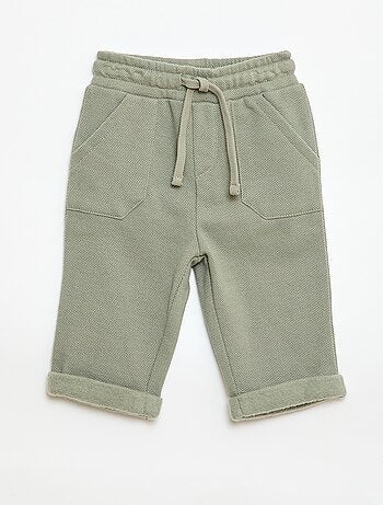 Pantalon relax en maille piquée