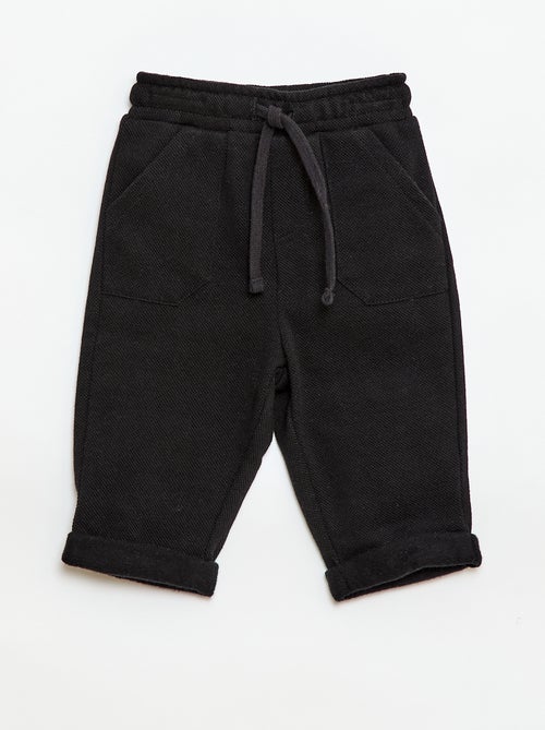 Pantalon relax en maille piquée - Kiabi