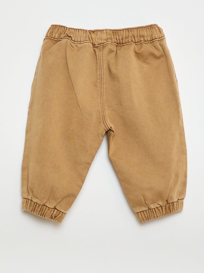 Pantalon relax fit Beige - Kiabi